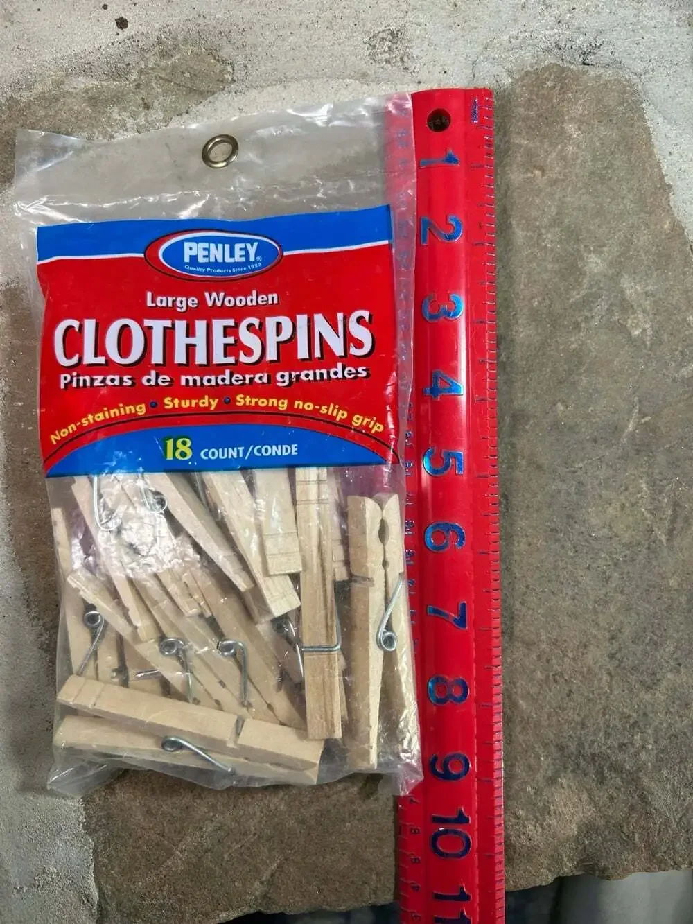 Penley Large Wooden Clothespins 18 count